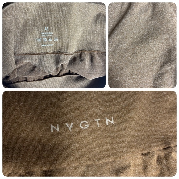 NVGTN tan speckled biker seamless shorts size Medium - Picture 5 of 5